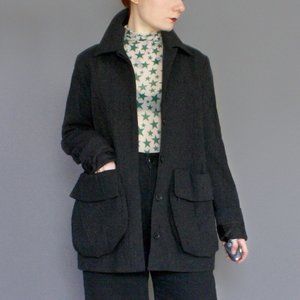 COS charcoal gray wool blend pocket coat jacket